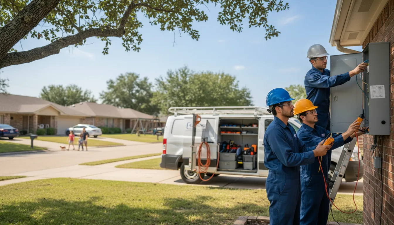 Certified electrician providing emergency electrical services in Strang, OK